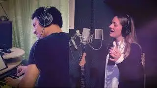 Recording the drums on a cover of Destiny's Child, 'Stand Up For Love'
