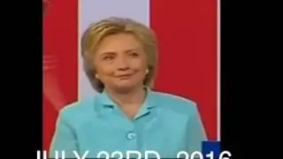 The strange, bizarre eyes of Hillary Clinton: speech from July 23rd, 2016