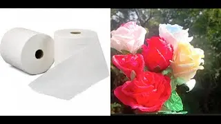 Tissue paper flowers 🌹 How to make a real red rose 🌹 from tissue paper 🥺 #viral #redrose #craft