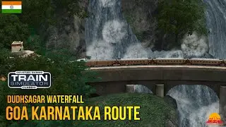 😍17315 Vasco-Da-Gama - Velankanni Weekly Express Passing Dudhsagar Water Falls Indian Train Game