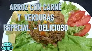 ARROZ  CON Carne y Verduras #recetasyicaos #recetas #recetasfaciles #receita #comidafacil #comida