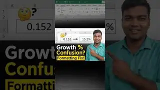 How to Clear Sales Growth Percentage Confusion in Excel? #exceltips #excelshorts