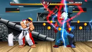 ICE POWER RYU & FIRE POWER KEN vs SHIN AKUMA & ONI - Highest Level Incredible Epic Fight!