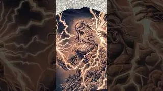 Painting with Bleach Zeus #bleachart #bleachpainting #custom #art #bleachpaint #bleachcraft