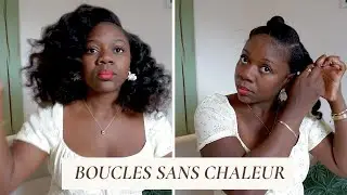 Boucles sans chaleur sur Cheveux Naturels#cheveux #naturalhair #cheveuxnaturels #heatlesshairstyles