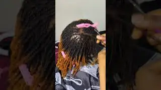 Sisterlocks retightening close-up (so satisfying) timelapse #sisterlocks