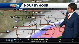 Freezing rain, snow for southeast portion of Iowa