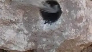 Gunpowder in hole blast experiment