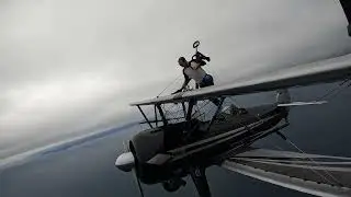 Wing Walking on Biplane - Mason Wing Walking - Sequim, WA