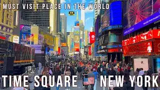 Time Square NY, Manhattan, New York, USA 🇺🇸 | Must Visit Place in the World | 4K UHD |