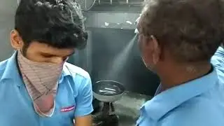 MANUAL PAINTING WITH 3 OPERATORS VIDEO BEFORE USE OF 3 AXIS AUTOMATIC PAINTING MACHINE