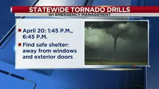Wisconsin statewide tornado drill set for April 20