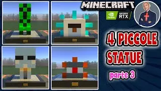 MINECRAFT RTX: #3 COME FARE 4 PICCOLE STATUE SU MINECRAFT (MCNOODLOR DESIGN)