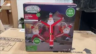 DIY inflatable yard decorations SANTA review GEMMY jolly jiggler 1005 356 648