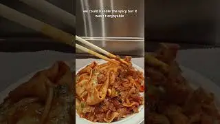 spicy cumin lamb hand-pulled noodles 🍜 from Xi'an Famous Food, New York City #foodie #noodles