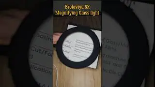 BROLAVIYA Overhead 5X Magnifying Glass with 12cm Led Light, 3 Color Modes Dimmable