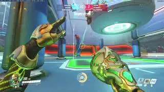 Overwatch: Ranked Lucioball Metiendo un Gol en Tiempo Extra despues de un error de conexion.