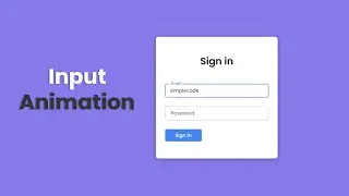 Input animation using HTML and CSS