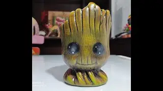 Cómo pintar matera en cerámica de Groot