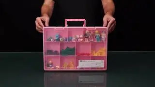 Bins & Things Toy Storage Organizer and Display Case Portable Adjustable Box w/Carrying Handle