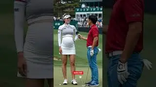 Pregnant Golfer Steals the Spotlight with Interview Performance ep.24 #golf #pregnant #shorts