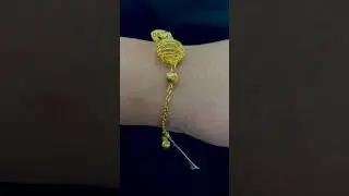 22k Bracelet Solid Gold Ladies Jewelry Elegant Filigree Pattern Design BR1013
