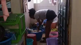 Handwashing clothes👗👚👖/How we wash clothes in the village/clean with me as a sahm without a nanny