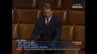 Congressman Jeff Flake Delivers Farewell Speech on House Floor