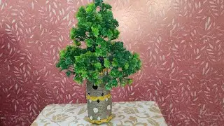 Making Flower Pot from Coconut Oil Container नारियल तेल के डिब्बे से फ्लावर पॉट @Ksecreative