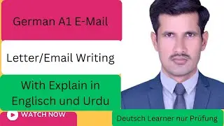 Deutsch A1 E-Mail schreiben|Writing a Email/Letter in German|Goethe Zertifikat A1schreiben|A1E-Mail