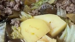 【晩御飯作る】白菜ナス肉じゃが作る🍆りくめしLive #料理