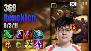 369 Top Renekton vs Jayce lol KR solo rank Full Game 15.14 | 369 레넥톤 vs 제이스