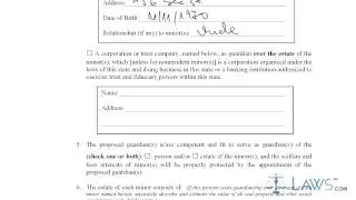 Petition for Appointment of Guardian Form 1
