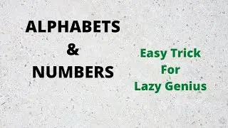 Easy Tricks to Remember Alphabets & Numbers. Position Number of Alphabet Trick.2022.