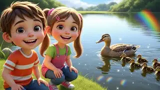 🦆 Duck Pond Song &ndash; Who Swims Away First? | Fun Animal Counting Rhyme for Kids 