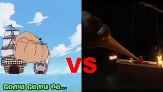Gum Gum Pistol liveaction vs Anime