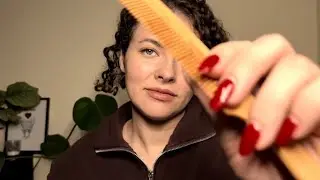 ASMR Hair Combing with Wooden Comb | Relaxation & Deep Sleep