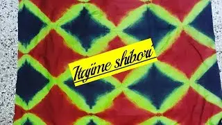 Itajime Shibori। ইতাজেমি শিবোরি। 2 Color Dyeing Techniques। ২ রং করার পদ্ধতি। Sulfur Color। সালফার।