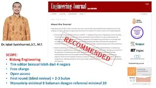 Review! Jurnal Internasional Bereputasi! Engineering Journal (EJ)