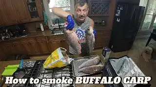 🔥 Smoking a Buffalo Carp in the Smokehouse🐟Как закоптить Буффало-Карпа 😂🔥