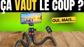 Tr&eacute;pied Smartphone Rotatif 360&deg; &ndash; Mini Tr&eacute;pied Flexible avec T&eacute;l&eacute;commande Bluetooth &ndash; Support