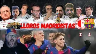 TODOS LOS MEJORES LLOROS Y REACCIONES MADRIDISTAS AL SLAVIA DE PRAGA 2 FC BARCELONA 4