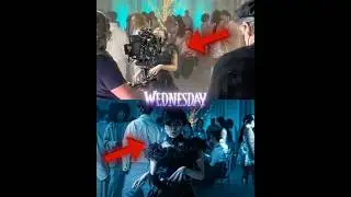 Bastidores da cena Wandinha dan&ccedil;ando 😍💖 #wandinha #wednesday #edits