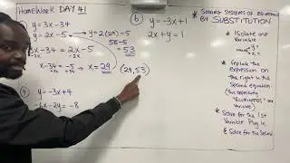 Solving systems of equations by substitution (Part 2)