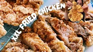 Taiwanese XXL Fried Chicken is juicy, tender, flavourful, and super crispy!