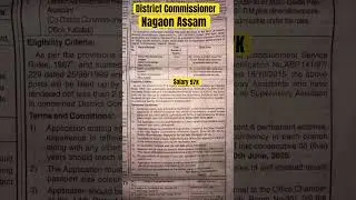 DC Office Nagaon Head Assistant Apply Now #jobinassam #jobupdate