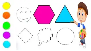 How to easy draw a cute 2D Shapes & Minion | Easy To draw a kids,Learn toddlers learning #butterfly