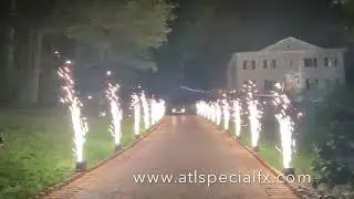 Cold spark fountains for wedding exits