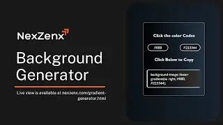 JavaScript Project || Modern Gradient Background Generator with Source Code