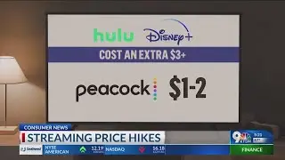Streaming prices hikes for platforms like Hulu and Peacock